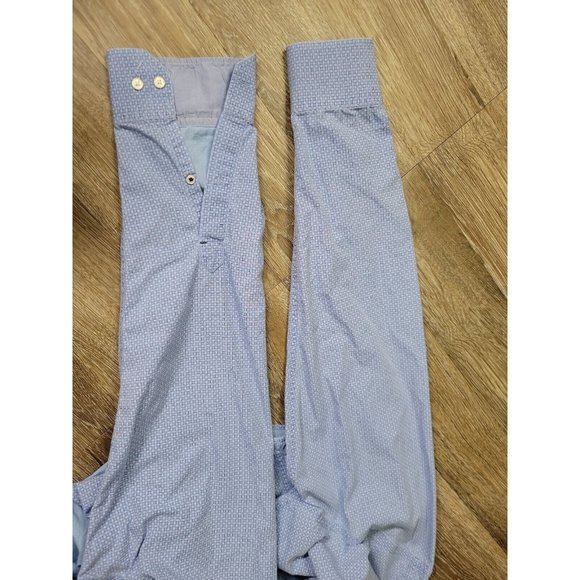 Banana Republic Soft Wash Slim Fit Men's M Blue Geometric Casual Button Shirt LS - Picture 8 of 10